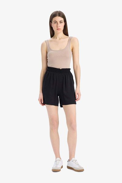 DeFacto High Waist Wide Leg Paperbag Belmando Shorts - T0883AZ24HS