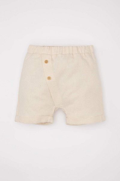 DeFacto Baby Boy 2-Piece Set Linen Short Sleeve T-Shirt Shorts C5181A524Sm