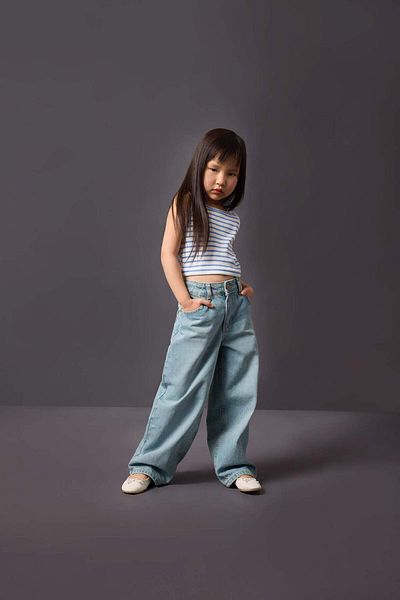 DeFacto Pantaloni de blugi cu picior oval pentru fete C9003A824SM