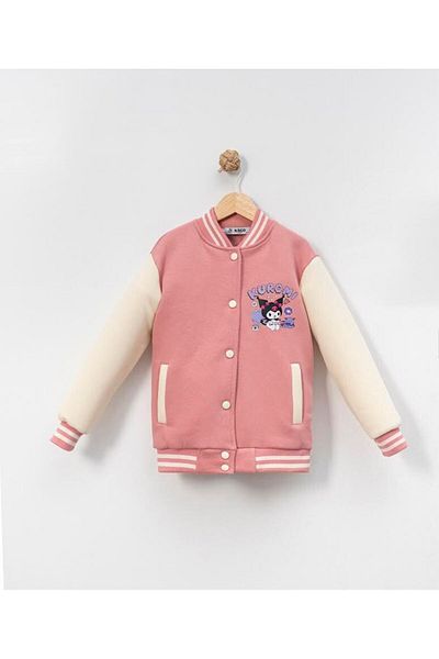 GİRL EMELY Kuromi Girl's Three Rope School College Single Top Salmon