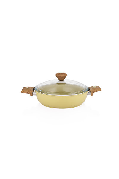 Schafer Fiesta Seramik Basık Tencere 26 Cm-Yeşil