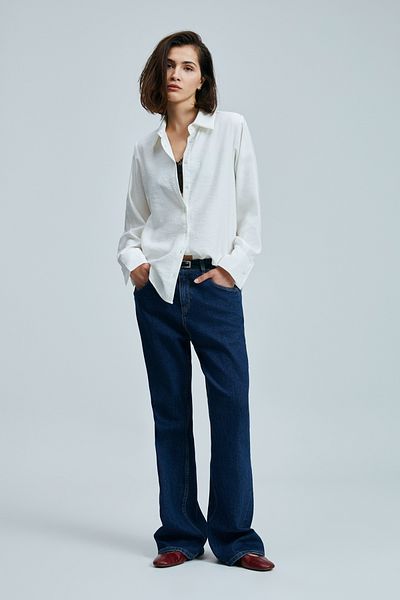 Lufian Hannah Women's Ecru Shirt - Regular Fit