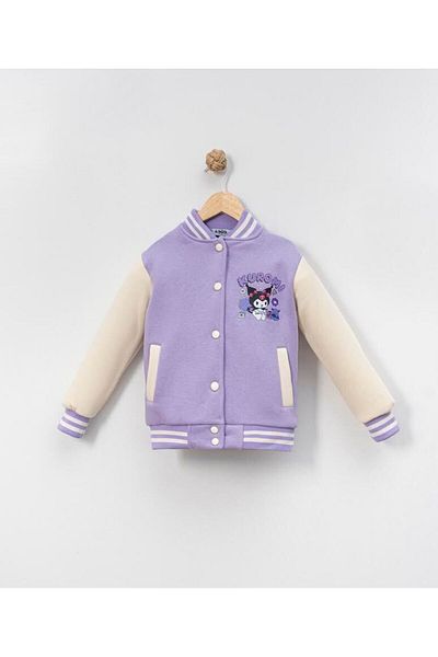 GİRL EMELY Kuromi Girl Children's Three Rope School College Single Top Lila
