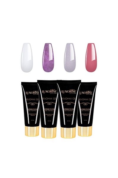 LUXORISE Set of 4 Polygel REVOMAX LUXORISE, Brilliance Nails 04