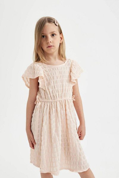 DeFacto Girls Short Sleeve Wrinkled Dress C2287A824SM