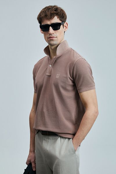 Lufian Vernon Smart Men's Polo T-Shirt Cinnamon