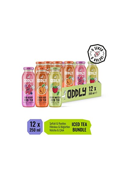 ODDLY Saçma İyi Soğuk Çay Üçlüsü! Peach-Rooi, Hibi-berry, Berry- Matcha Cam 2...