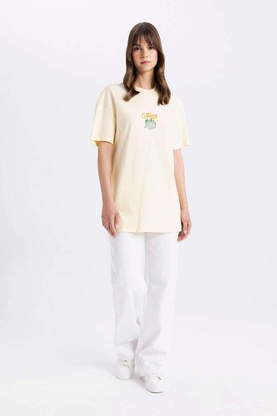 DeFacto Crew Neck Printed T-Shirt Tunic - Short Sleeve C5394axer183mcc5395axgn1156
