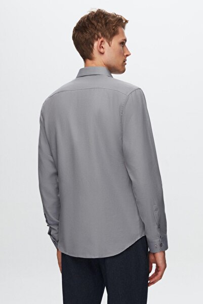 Twn Men's Shirt Slim Fit Gray Color