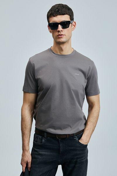 Lufian Bran Modern Graphic T-Shirt Mink