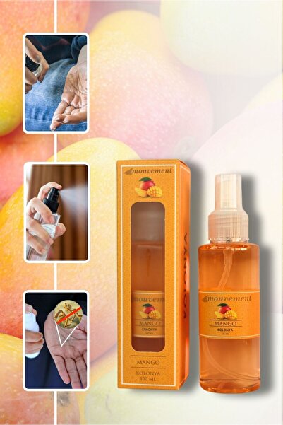 MOUVEMENT 100 ml Tropikal Mango Kokulu Sprey Kolonya ile Enerji Dolu Ferahlık