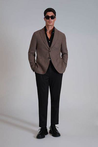 Lufian Jachetă Daniel Sport pentru bărbați, slim fit, din păr de cămilă