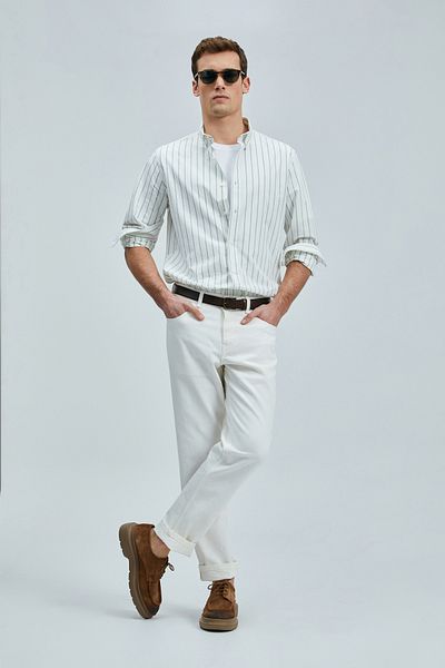 Lufian Nicer Men's Basic Shirt Regular Fit Green