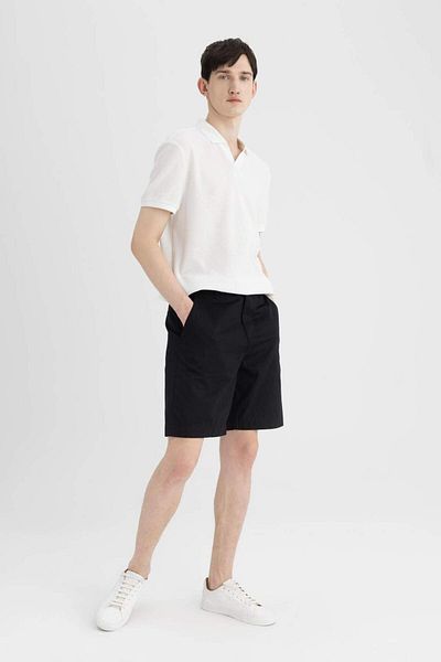 DeFacto Regular Fit Gabardine Bermuda Shorts C7684Ax24Sm