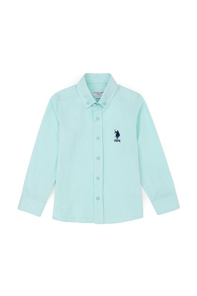 U.S. Polo Assn. Light Blue Baby Boy Shirt With Embroidered Logo