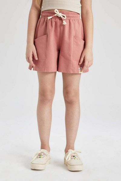 DeFacto Girl's Pocketed Woven Labeled Shorts Z8803A624HS