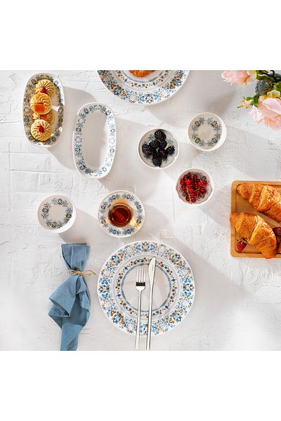 Schafer Emely Breakfast Set 32 Pieces-Blue