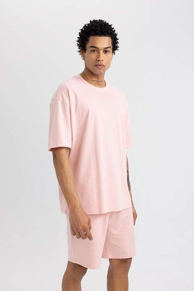 DeFacto Defactofit Oversize Wide Fit Crew Neck Printed Short Sleeve Sports T-Shirt A1624Ax24Sm