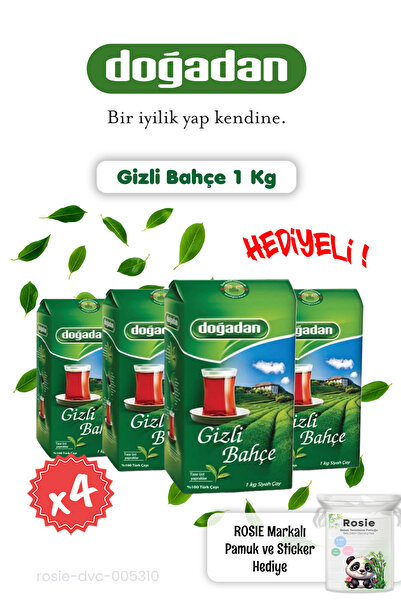 Doğadan 4 adet Dökme Çay Gizli Bahçe 1 Kg ve Rosie