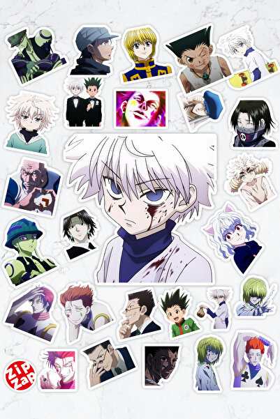 ZipZap Hunter x Hunter Anime Telefon Laptop Bullet Journal Yapışkanlı Folyo S...