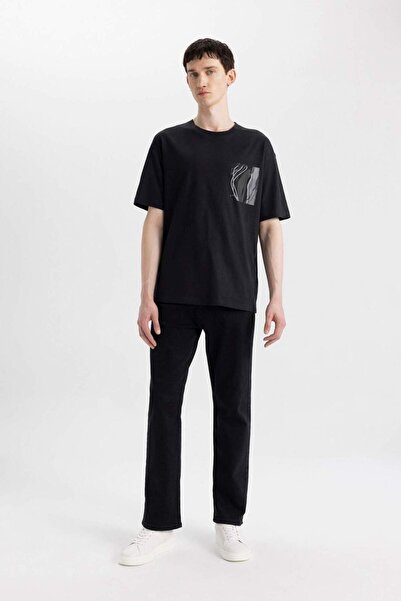 DeFacto Diago Comfort Fit kényelmes szabású magas derekú széles szárú Jean nadrág D1656AX24SM