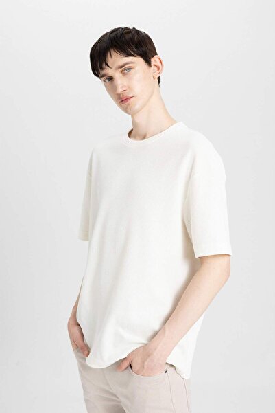 DeFacto Μπλουζάκι Relax Fit Crew με κοντό μανίκι C3701AX24SP