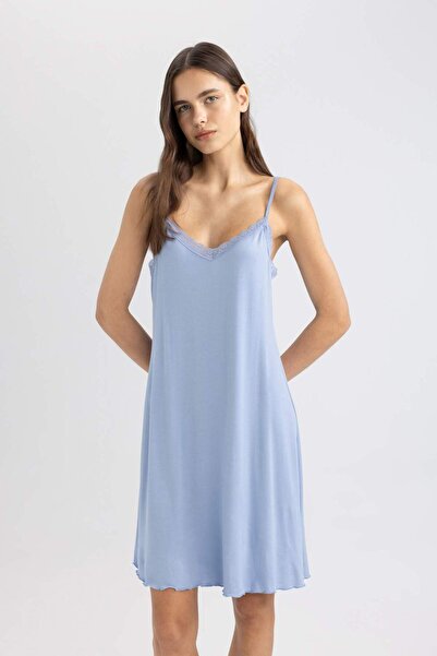 DeFacto Zamilujte se do V Noční košile Regular Fit s výstřihem do V B8669AX24SM