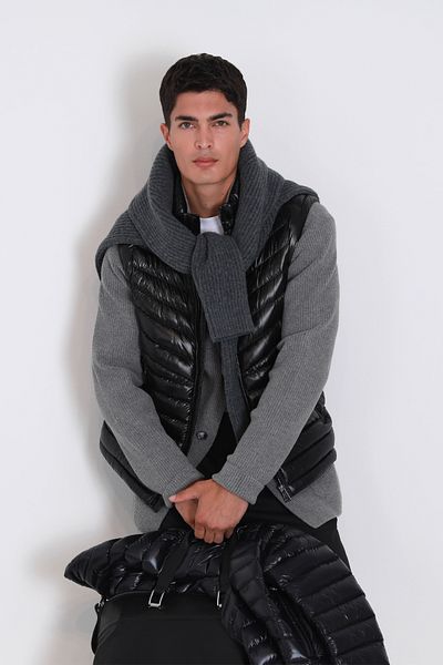 Lufian Axel Goose Feather Men's Vest Black