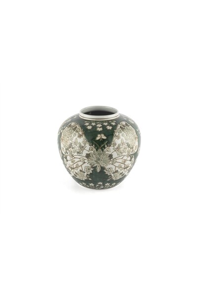 Mikasa Moor Mi̇kasa Moor Green White Butterfly Vase 25X21Cm
