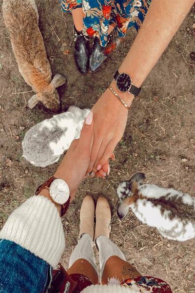 Daniel Wellington Γυναικείο Ρολόι Petite Ashfield Rose Gold & Black 28mm