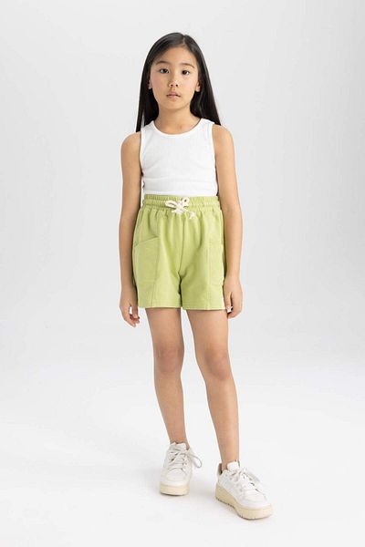 DeFacto Girl's Pocketed Woven Labeled Shorts Z8803A624HS