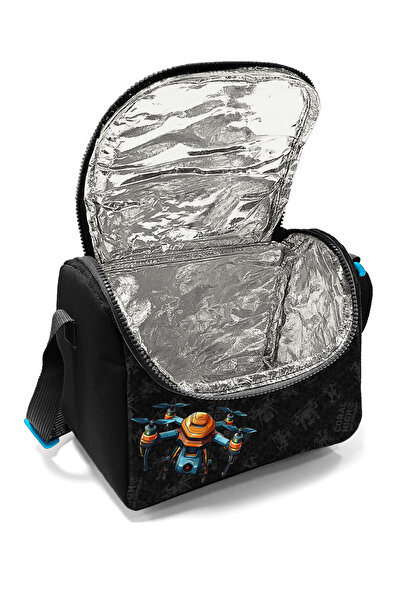 Coral High Black Drone Patterned Thermo Lunchbox 22791
