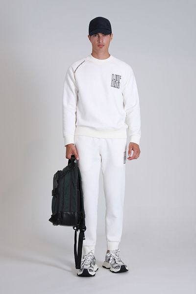 Lufian Men's White 112030130 Dıego Sweatshirt