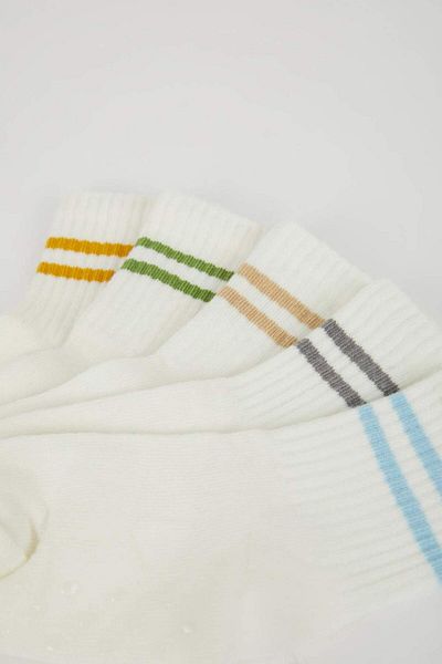 DeFacto Baby Boy Seamless 5-Piece Cotton Long Socks C9113A5Ns