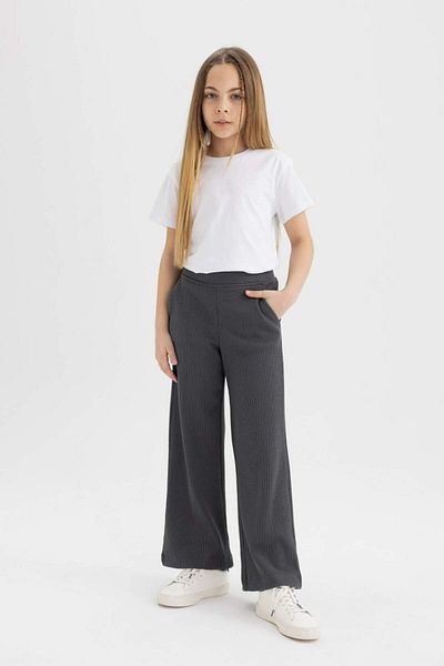DeFacto Pantaloni Waffle pentru fete cu croiala dreaptă C4596A824SM