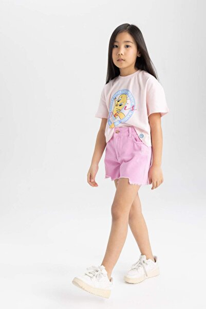 DeFacto Kız Çocuk Jean Şort B5048A824SM