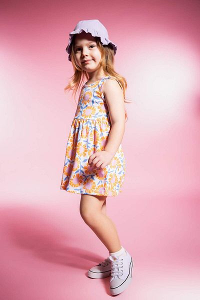 DeFacto Baby Girl Patterned Sleeveless Dress C0074A524SM