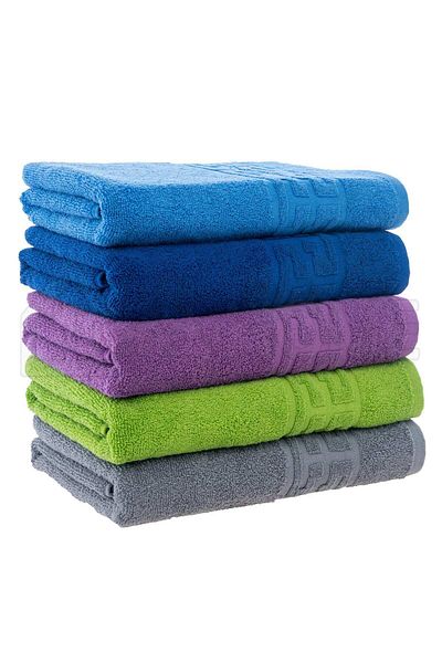 trendyhome Set of 5 100% Cotton Towels – 500 GSM – ST244245 - 70x130 cm