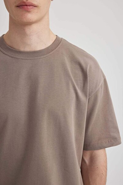 DeFacto Crew Neck Boxy Fit Short Sleeve T-Shirt C5277Ax24Sp