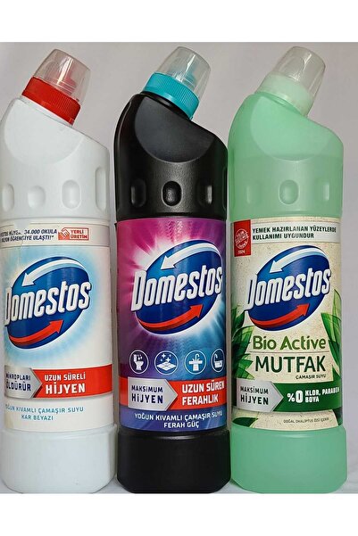 Domestos 3 ' lü Yoğun Kıvamlı Çamaşır Suyu/Bio Mutfak 693 ml X 3 Adet (EVİSSA 100 GR. GÜZELLİK SABUNU HEDİYE)