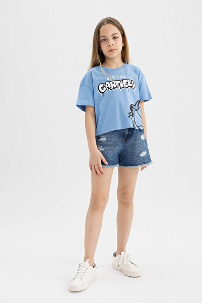 DeFacto Tricou cu mânecă scurtă Garfield pentru fete C4478A824SM