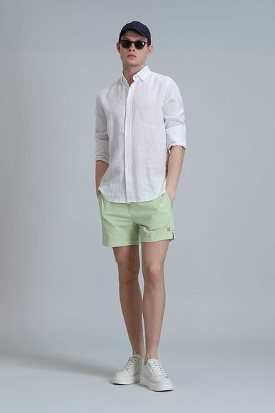 Lufian Green Men's Swim Shorts - Striped