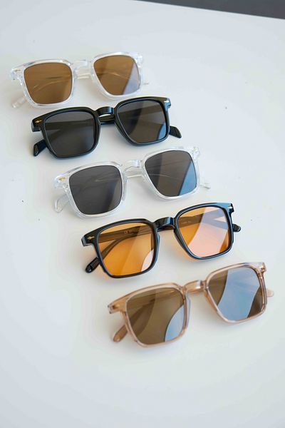 WATCHOFROYAL Set of 5 Transparent Brown-Grey -Orange -Black-Rose Sunglasses Lorraine