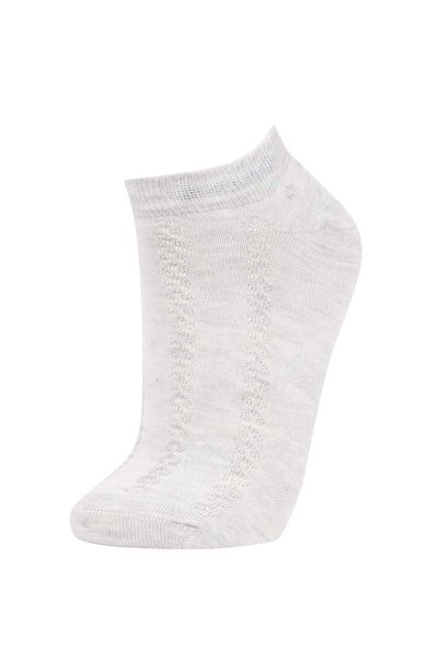 DeFacto 5-teilige Baumwoll-Booties-Socken für Damen B6043AXNS