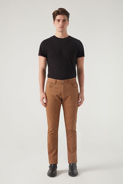 Twn Pantaloni Chino Slim Fit Cinnamon Dobby