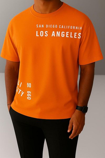 BENROMA 1 tricou este un cadou pentru achiziții de 6 și mai sus în coș - Tricou oversize unisex cu imprimeu Los Angeles