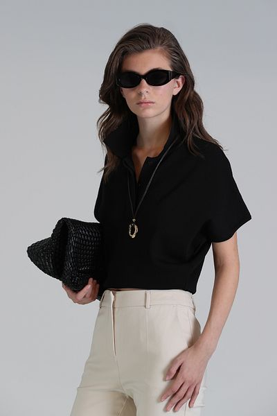 Lufian Women's Black Como Sweater