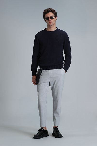 Lufian Ice Men's Sweater Navy Blue