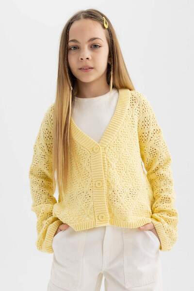 DeFacto Girl's V-Neck Cardigan B8284A824SP