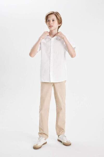 DeFacto Erkek Çocuk Loose Fit Standart Paça Gabardin Pantolon B8938A824SM